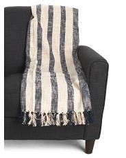 Made In India Super Soft Cotton Striped Summer Throw | TJ Maxx
