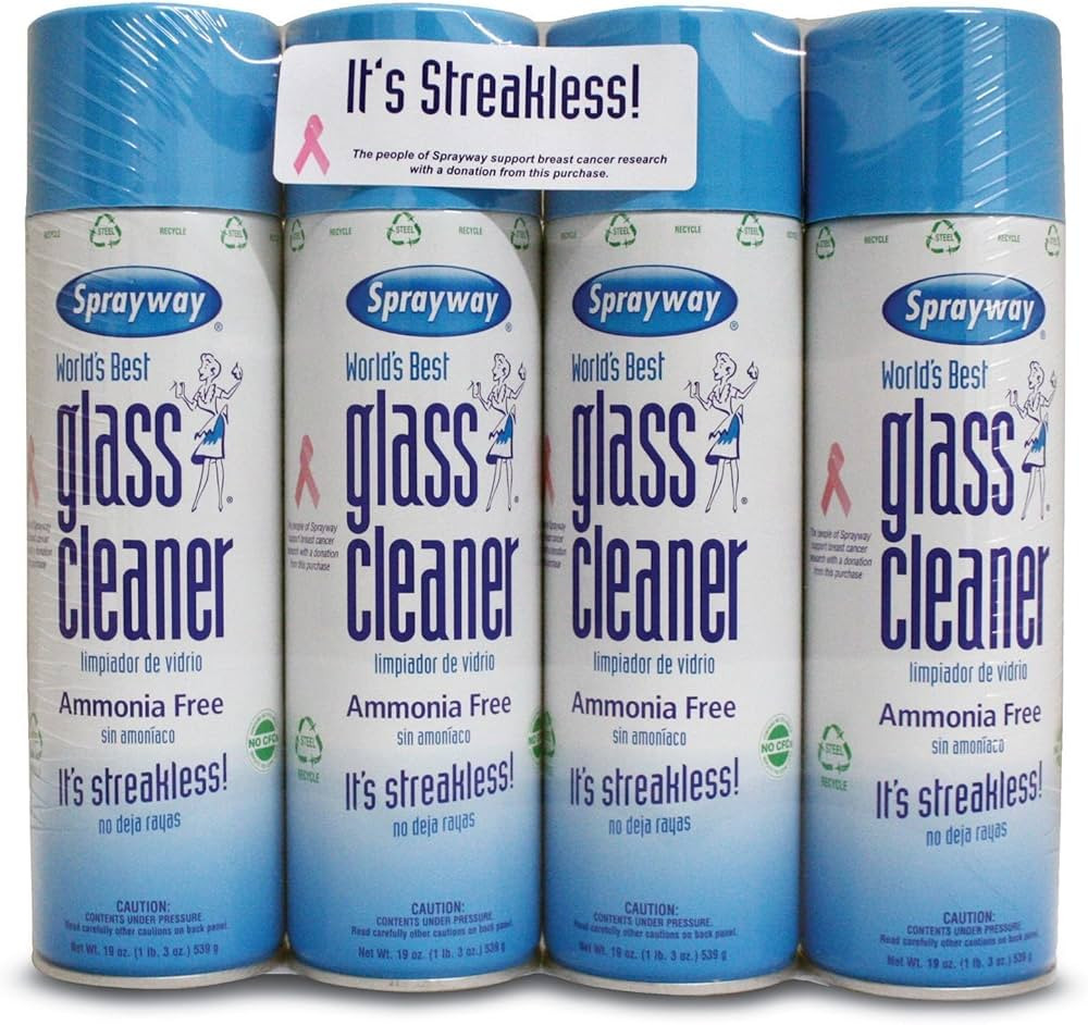 Sprayway 443331 Ammonia Free Glass Cleaner, 19 Oz. (4-Pack) (Packaging May. | Amazon (US)
