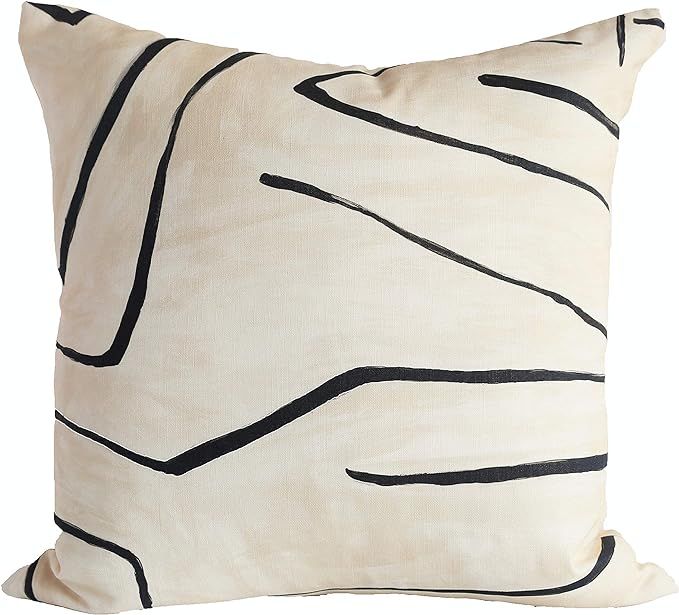 MangGou Flowershave357 Graffito LinenOnyx Designer Pillow Covers Kelly Wearstler Boho Pillow Sofa... | Amazon (US)