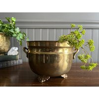 Vintage Large Decorative Footed & Handle Brass Planter | Etsy (US)