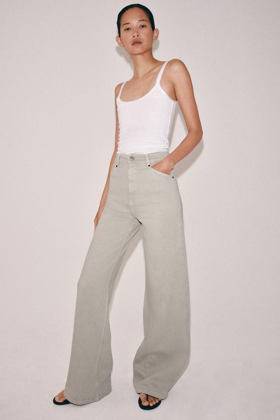 ZW COLLECTION HIGH-WAIST WIDE LEG JEANS | Zara US