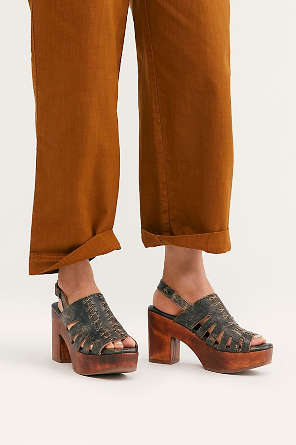 Tessa Clogs by Bed Stu at Free People, Black Lux, US 7.5 | Free People (Global - UK&FR Excluded)
