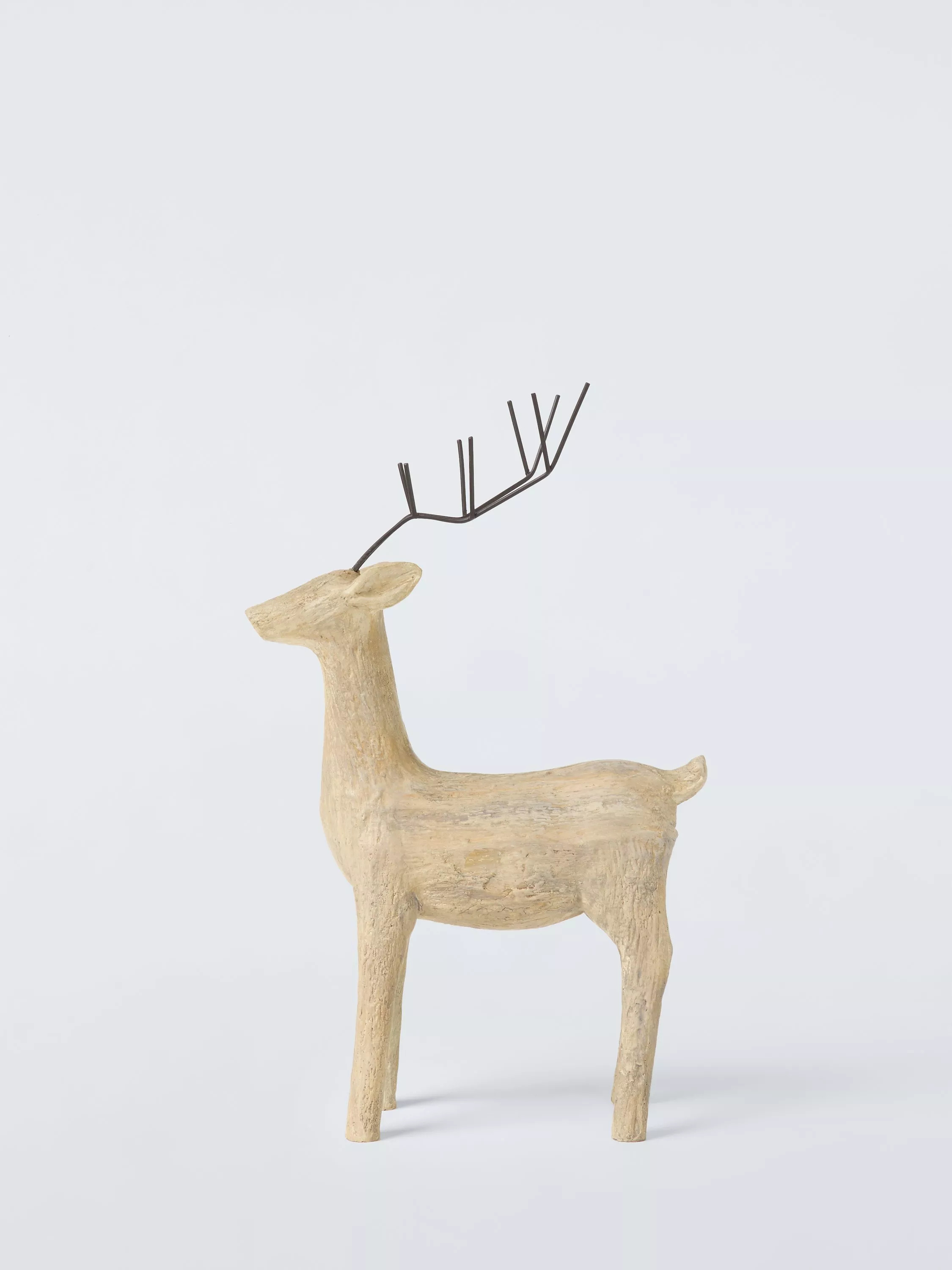 John LewisWood Effect Reindeer Figure | John Lewis (UK)