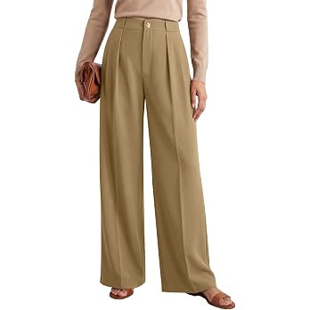 ANRABESS Women's High Waisted Wide Leg Dress Work Pants | Amazon (US)