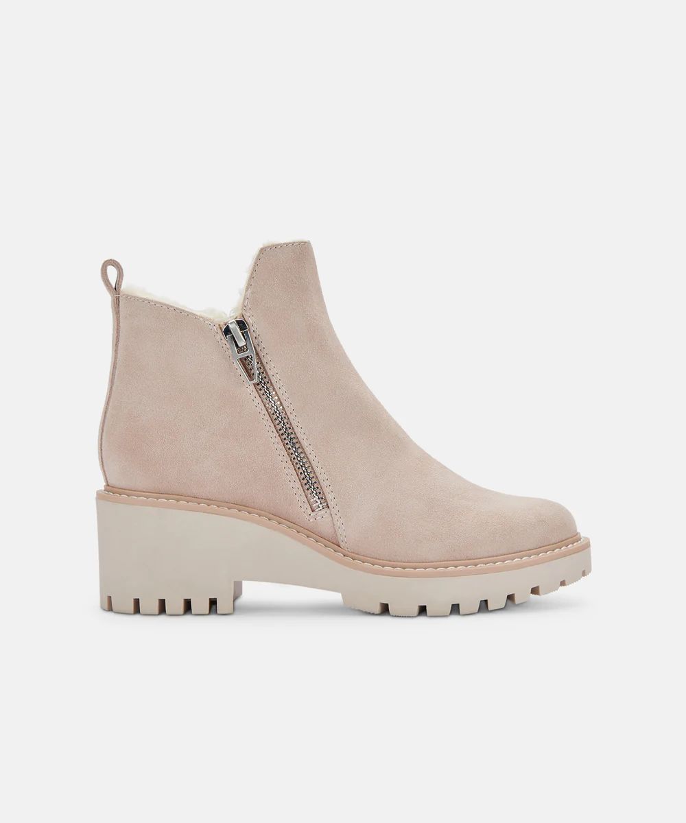 HOLLYN BOOTIES NATURAL SUEDE | DolceVita.com