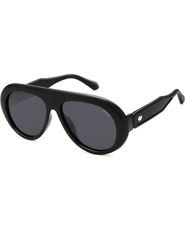 SOJOS Trendy Oversized Polarized Aviator Sunglasses Womens Men Retro Vintage 70s Style UV Protect... | Amazon (US)