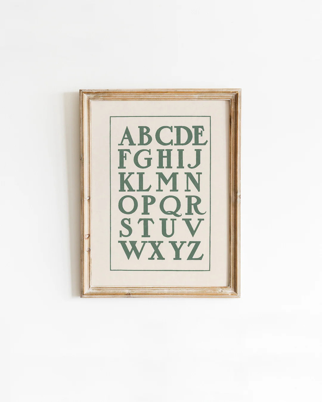 Vintage ABC Poster Print, Sage Green Alphabet Chart, Nursery Letter Artwork | DIGITAL PRINTABLE -... | Etsy (US)