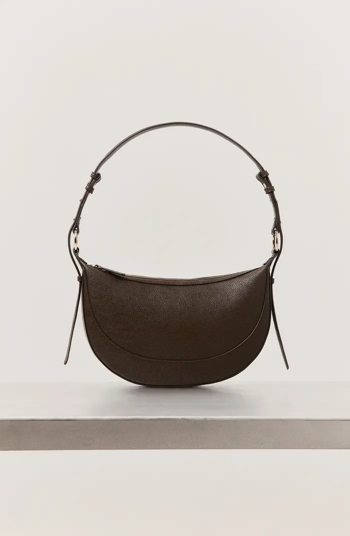 MANGO Oval Faux Leather Shoulder Bag | Nordstrom | Nordstrom