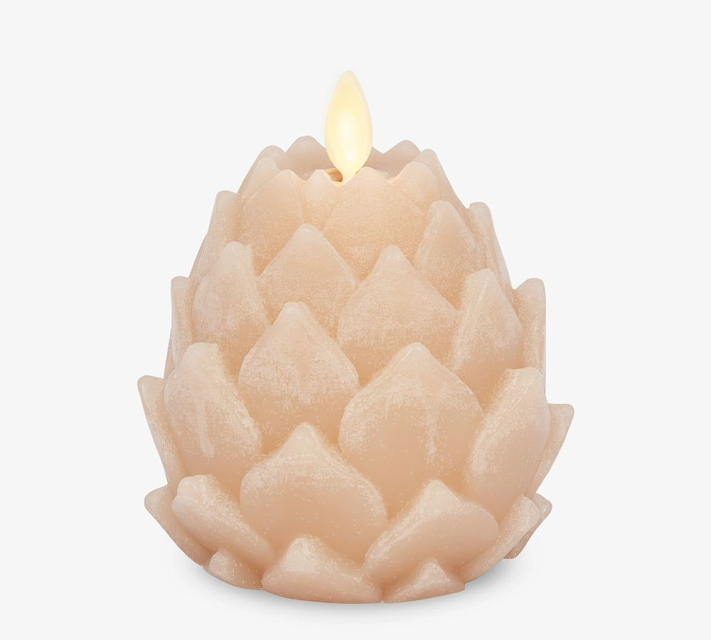 Premium Flickering Flameless Wax Artichoke Candle | Pottery Barn (US)