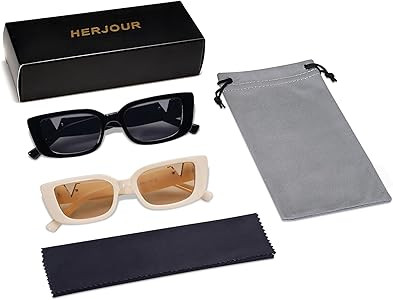 Allarallvr Rectangle Sunglasses for Women 90s Retro Trendy Y2K Classical Vintage Square Shades AR... | Amazon (US)