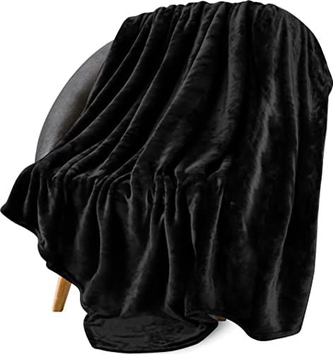 Utopia Bedding Fleece Blanket Throw Size Black 300 GSM Soft Fuzzy Anti-Static Microfiber Throw Blank | Amazon (US)