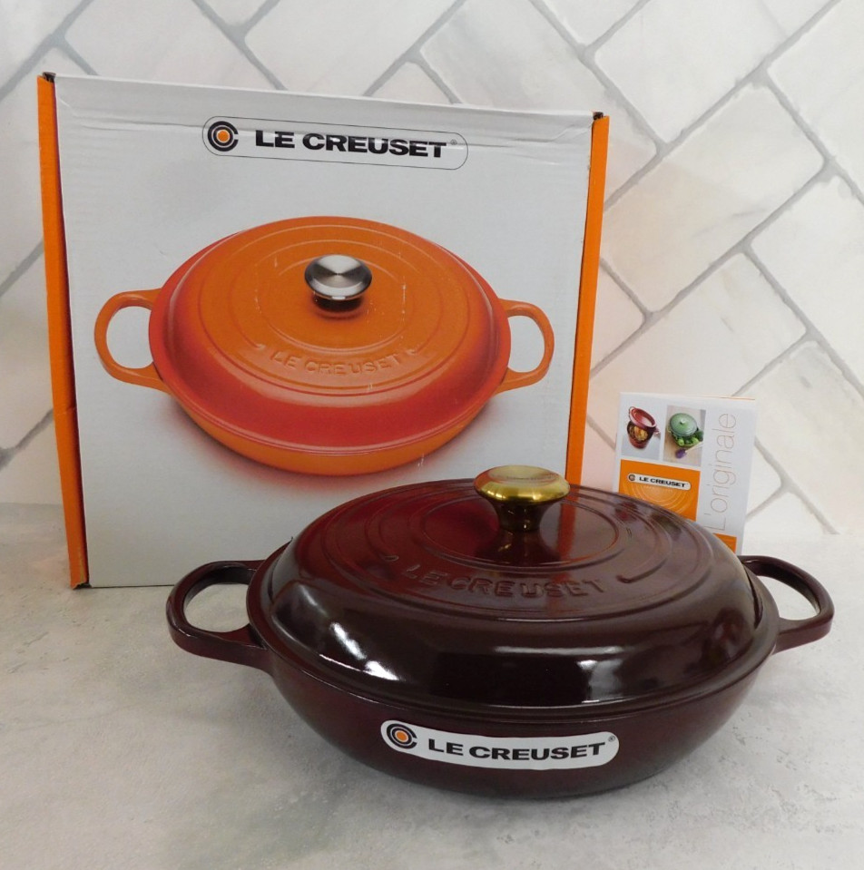 Le Creuset Signature Cast Iron 3.5 Quart Braiser in Rhone - NEW | eBay US