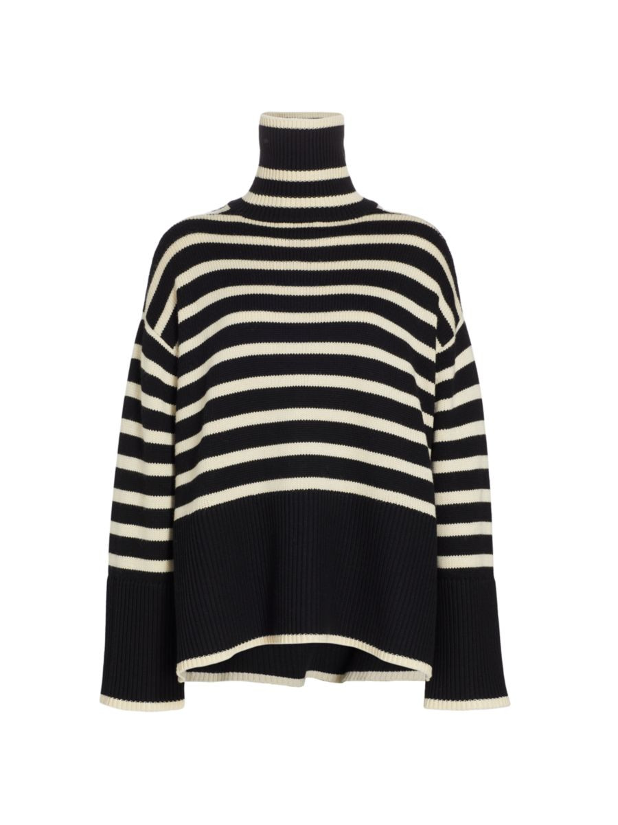 Signature Stripe Turtleneck Sweater | Saks Fifth Avenue