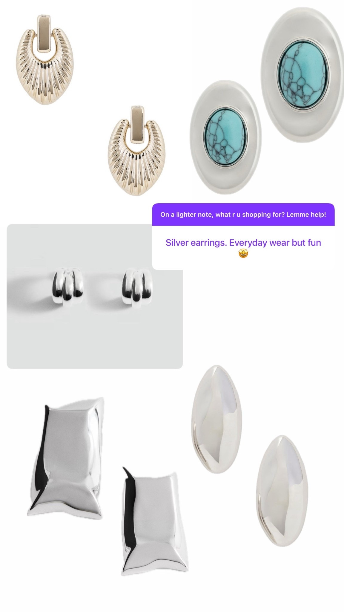 Everyday silver earrings 

#LTKstorytime #LTKootd #LTKWorkwear