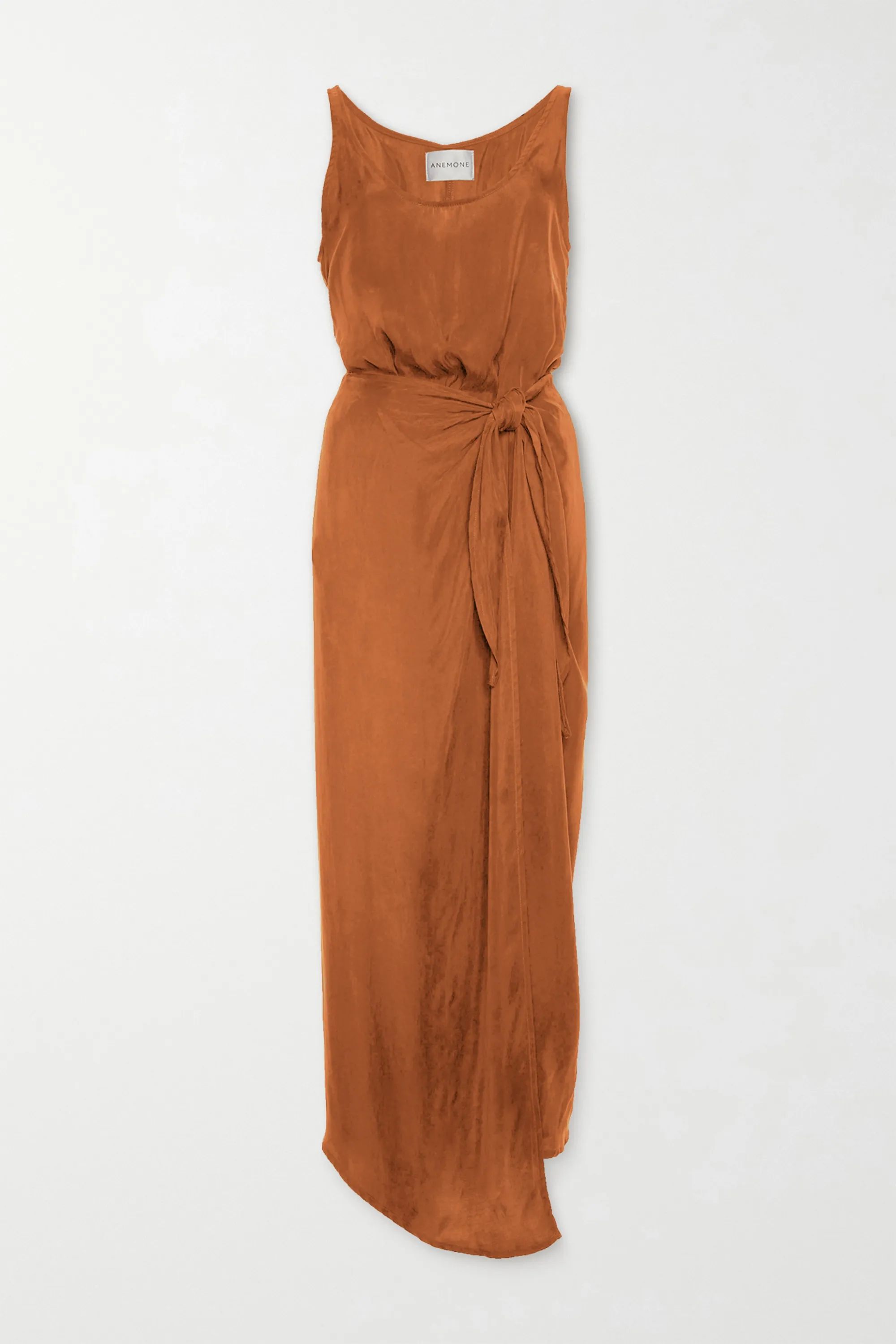 Cupro wrap dress | NET-A-PORTER (US)