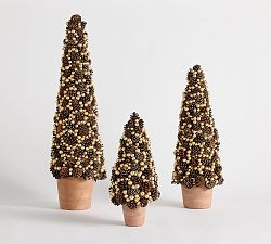 Faux Vintage Champagne Berry &amp; Pinecone Tree | Pottery Barn (US)