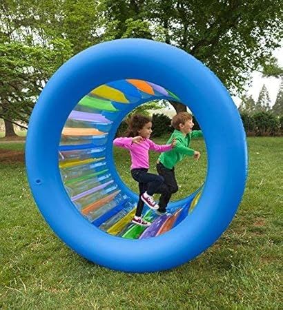 Roll With It Giant Heavy Duty Colorful Inflatable Rolling Wheel, Outdoor Active Play Toy for Kids... | Amazon (US)
