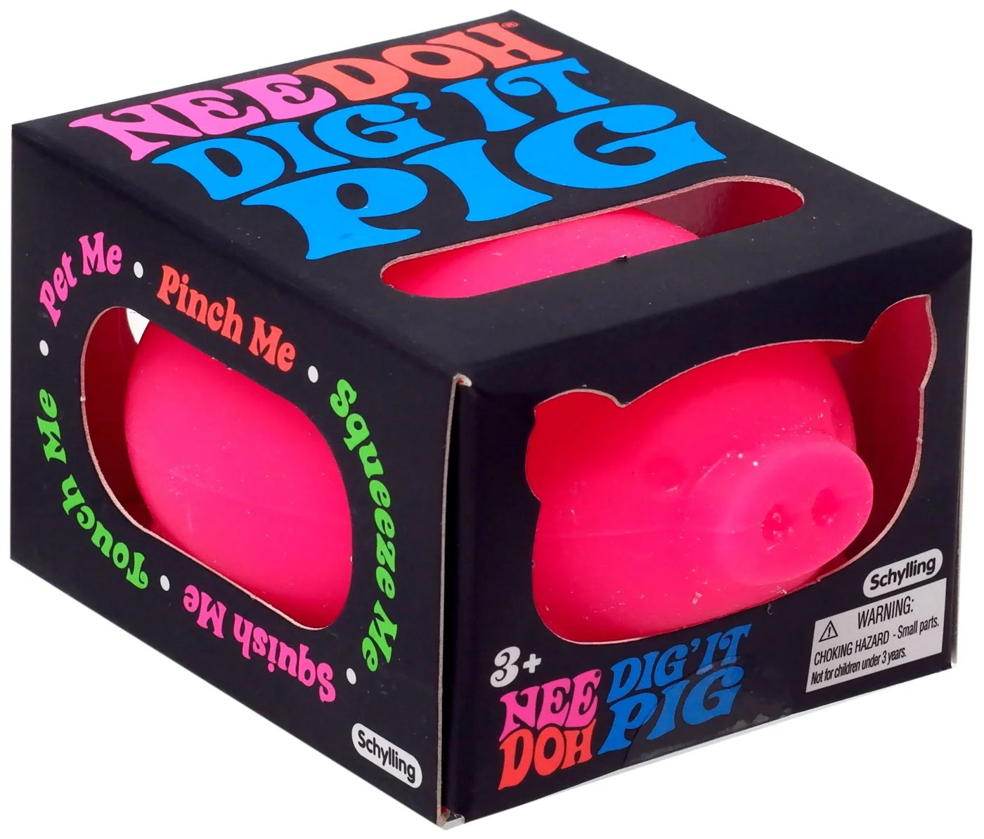 NeeDoh Dig' It Pig HOT PINK Small Stress Ball | Walmart (US)