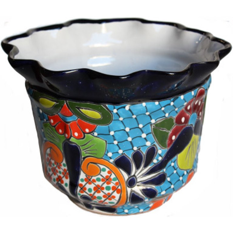 Duero Mexican Colors Talavera Ceramic Garden Pot | Walmart (US)