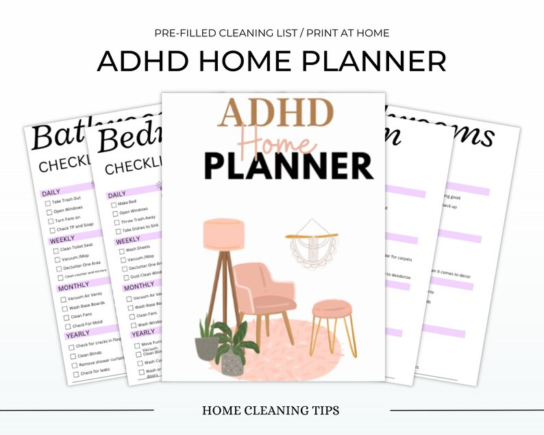 ADHD Cleaning Pre-filled Checklist - Etsy | Etsy (US)