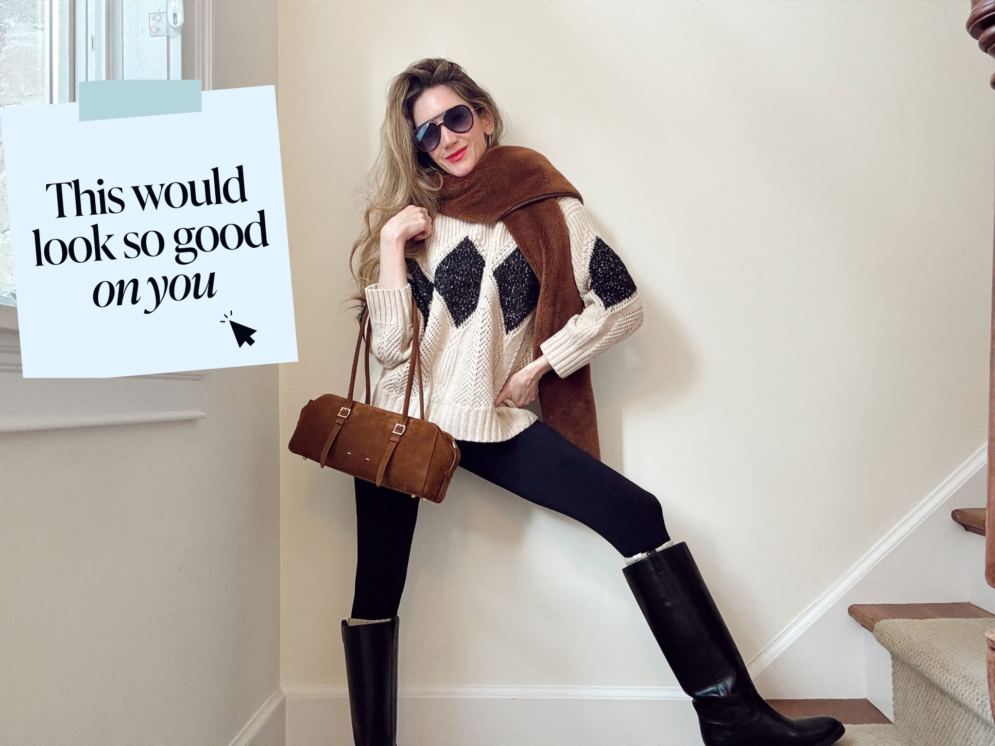 Sweater 10% extra off with code HiZiba10 , bag $20 off with code HiZiba20
Perfect casual leggings look for winter 
This is a sponsored post.

#LTKmomlife #LTKSaleAlert #LTKootd