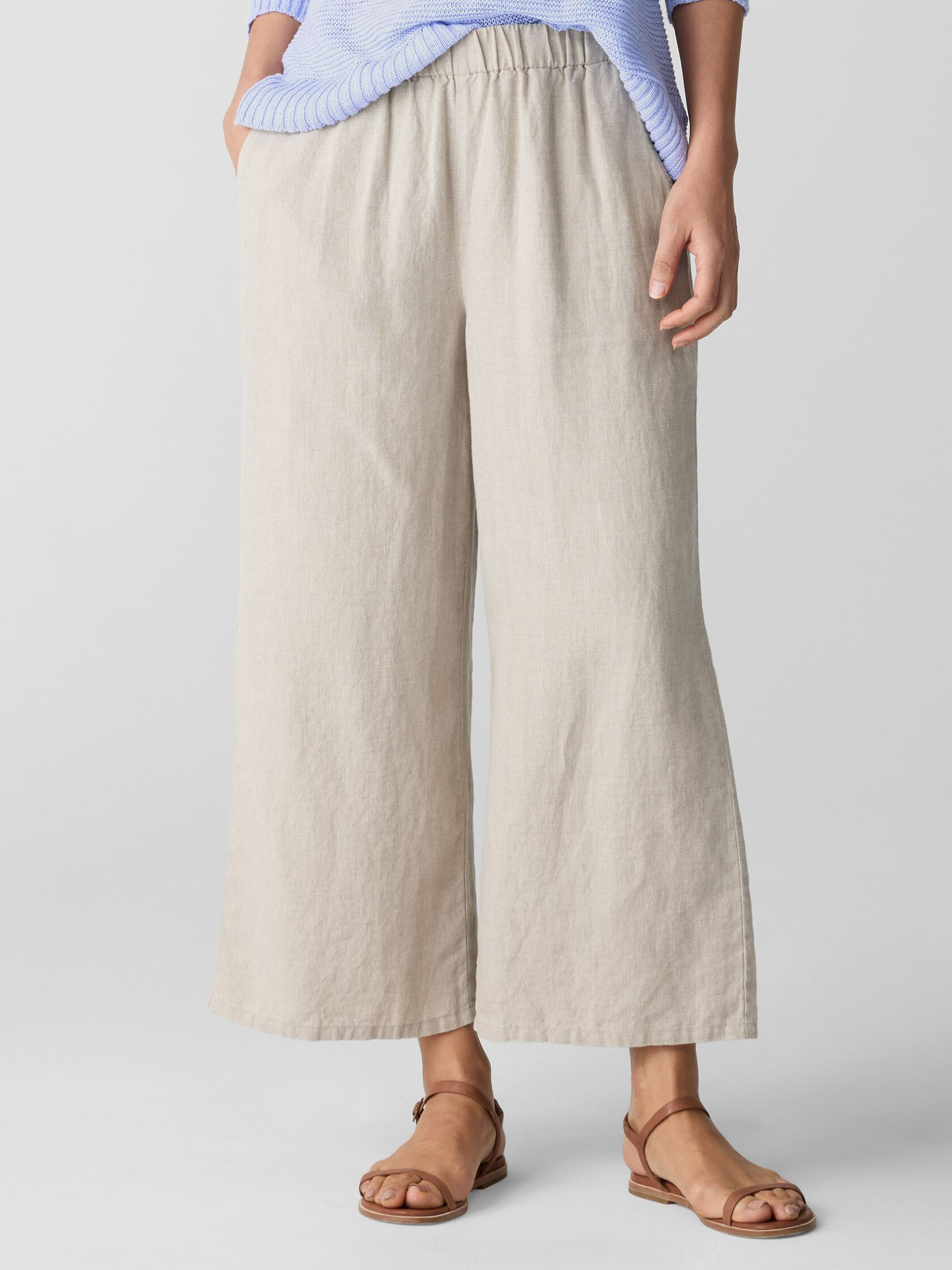 Organic Linen Wide-Leg Pant | Eileen Fisher