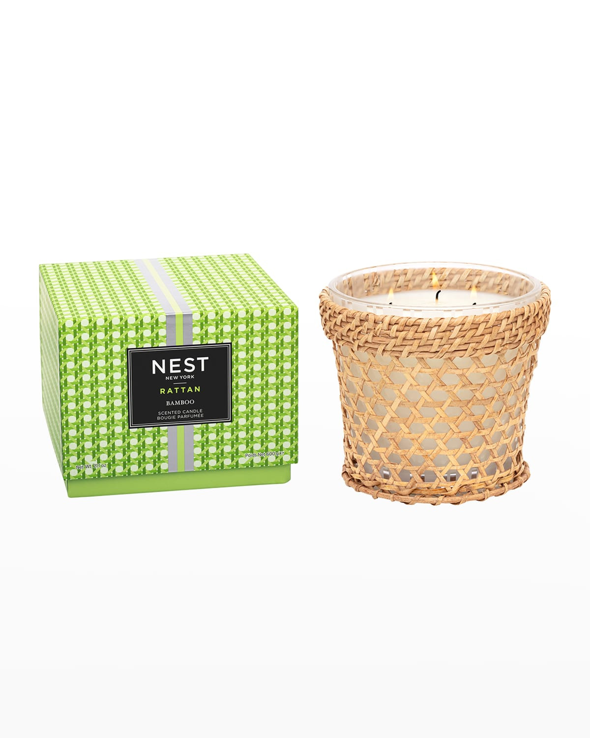 21.2 oz. Rattan Bamboo 3-Wick Candle | Neiman Marcus