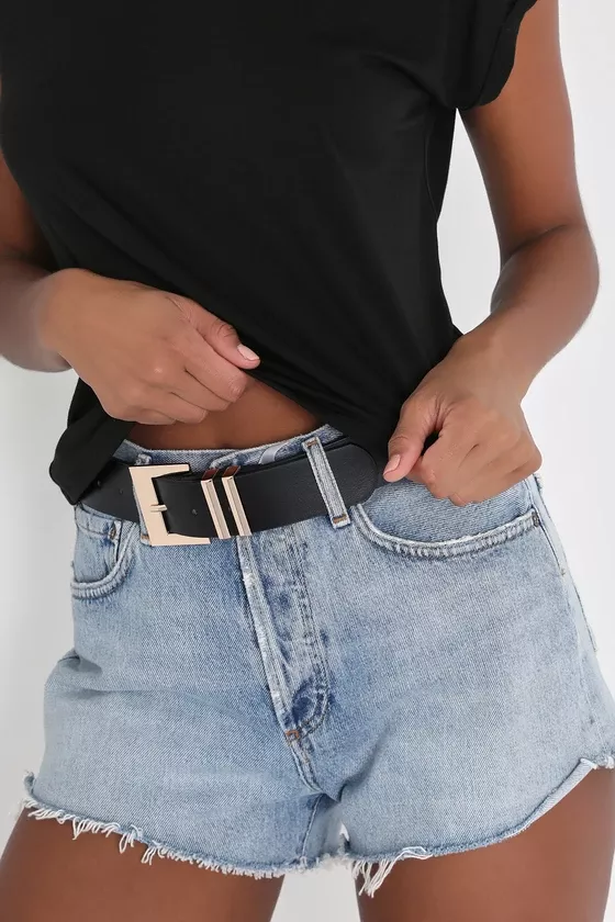 Lukas Belt in Black & Gold curated on LTK