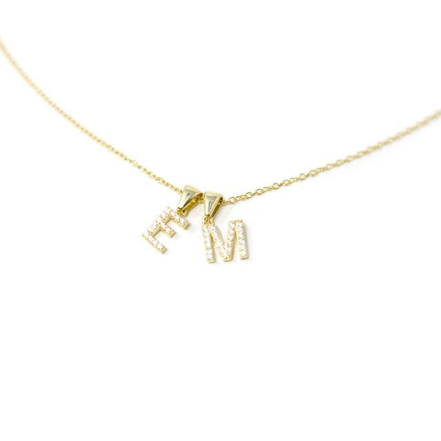 Custom Layered Initial Necklace | The Sis Kiss