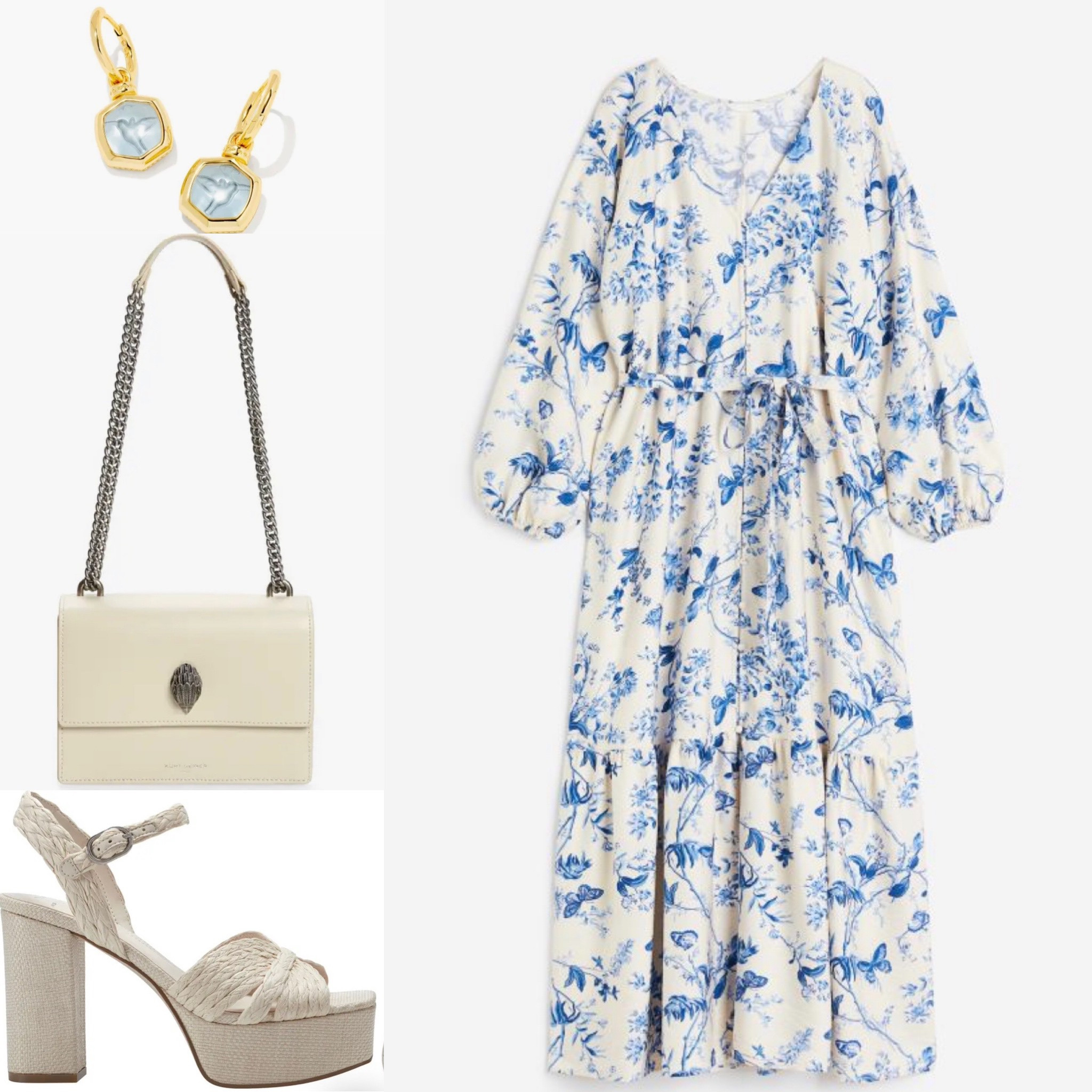 Spring outfit
Floral dress
Blue 
White
Chinoiserie 
Maxi
Midi
Long sleeve
H&M 
Platform 
Beige
Marc Fisher block heels
Nordstrom 
Kurt Geiger ivory handbag 
Kendra scott blue hummingbird earrings
Gold
Spring 2023
Occasion dress

#LTKFind #LTKitbag #LTKshoecrush