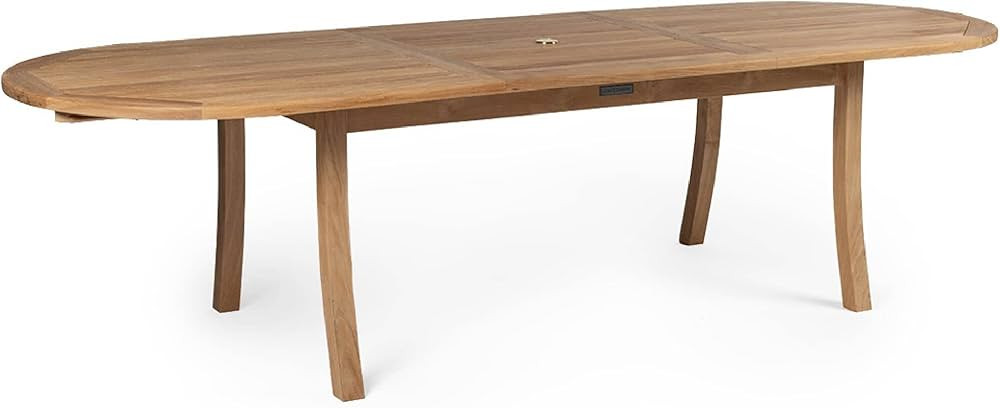 TITAN GREAT OUTDOORS Ash & Ember Grade A Teak Bristol Large Extended Oval Dining Table, Indoor Ou... | Amazon (US)