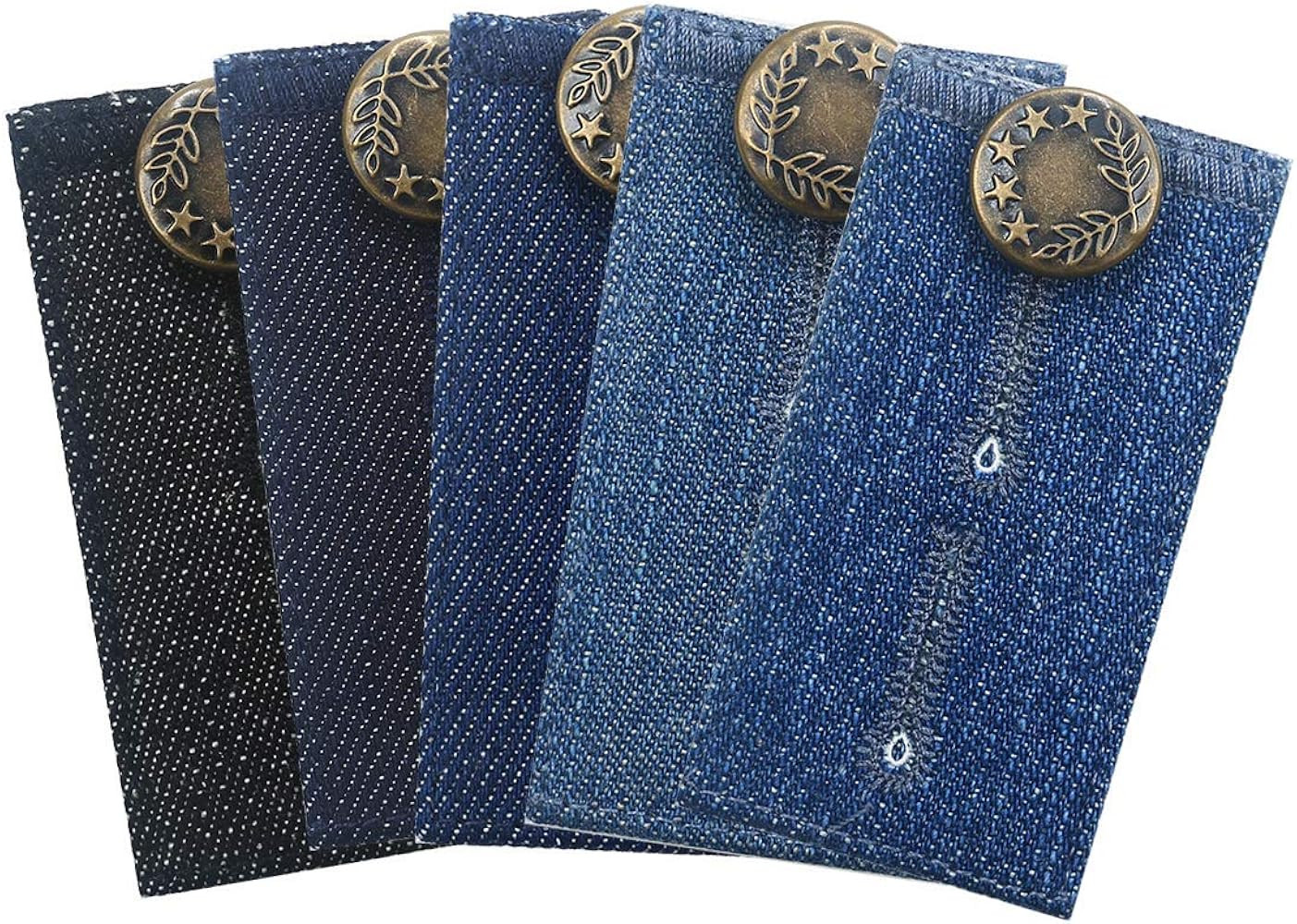 Johnson & Smith Waistband Extenders Button Extender for Pants | Denim Material | Pack of 5 Shades... | Amazon (US)