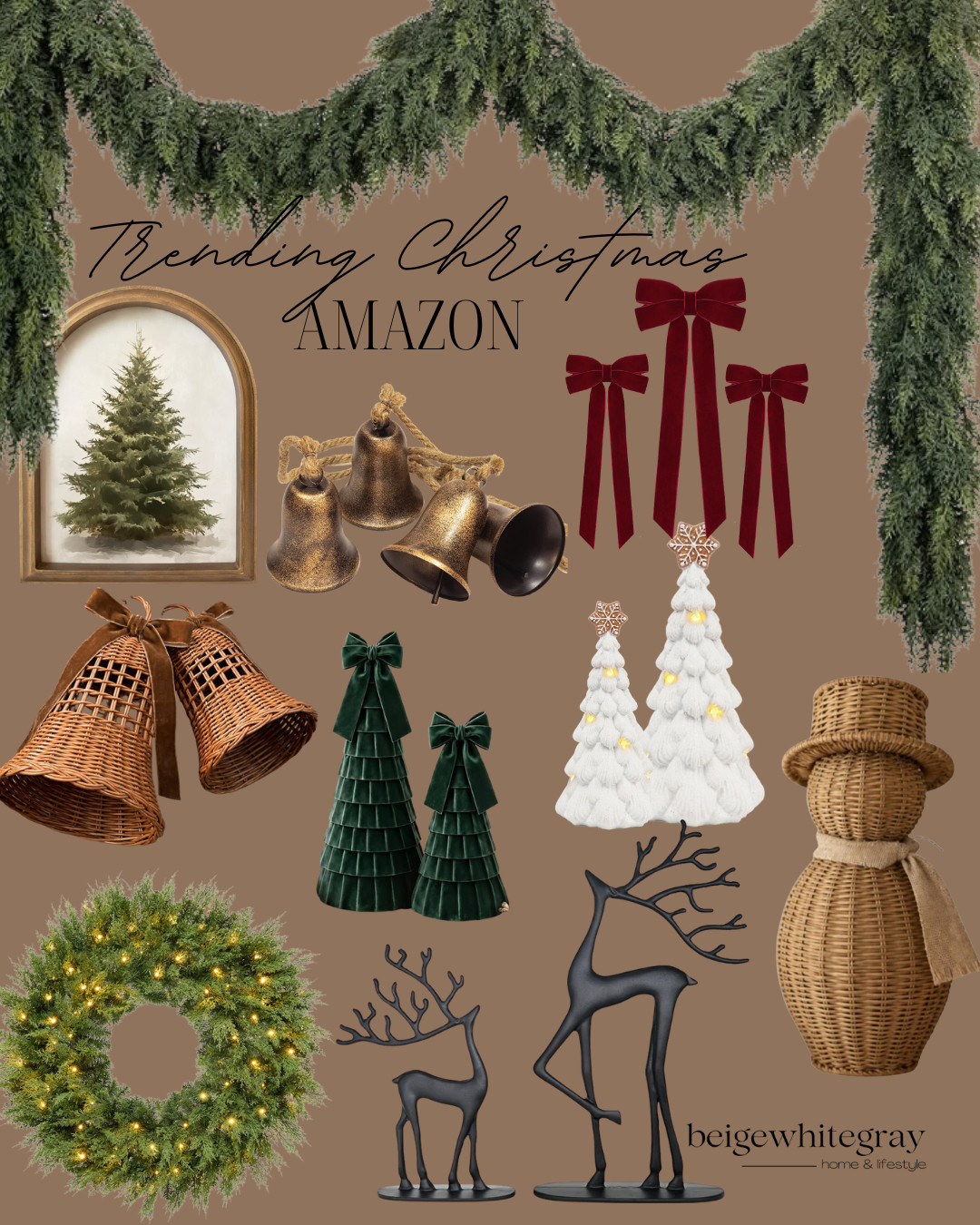 Amazon Christmas decor, Amazon holiday decor, trending Christmas decor, Christmas home finds, traditional Christmas decor, vintage Christmas decor, cozy Christmas decor, Christmas garland, realistic Christmas garland, velvet Christmas bows, red velvet bows, Christmas bells, brass Christmas bells, wicker Christmas bells, tabletop Christmas trees, green velvet Christmas trees, lighted Christmas trees, wicker snowman, black reindeer decor, Christmas wreath, pre lit Christmas wreath, nostalgic Christmas decor, designer inspired Christmas decor, Amazon Christmas finds, holiday decorating ideas

#LTKSeasonal #LTKHome