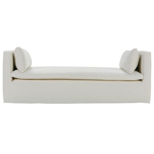 Juniper Slipcover Daybed, Chalk White Linen | One Kings Lane