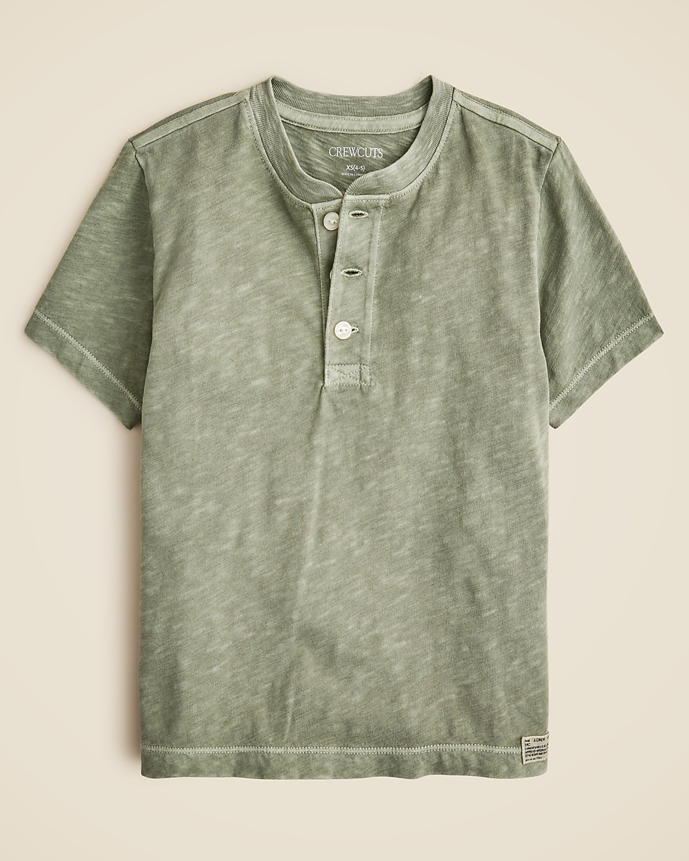 Kids' short-sleeve garment-dyed henley | J. Crew US