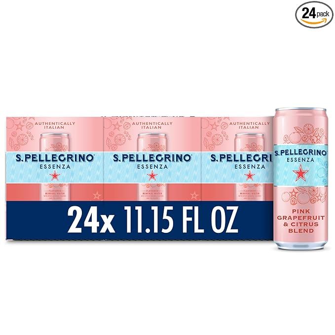 S.Pellegrino Essenza Pink Grapefruit & Citrus Flavored Mineral Water, 11.15 Fl Ounce (Pack of 24)... | Amazon (US)