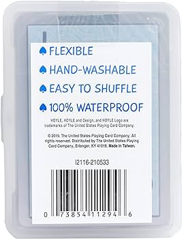 Hoyle Waterproof Playing Cards, Clear Plastic Deck of Cards for Outdoor Card Games, Camping, Beac... | Amazon (US)
