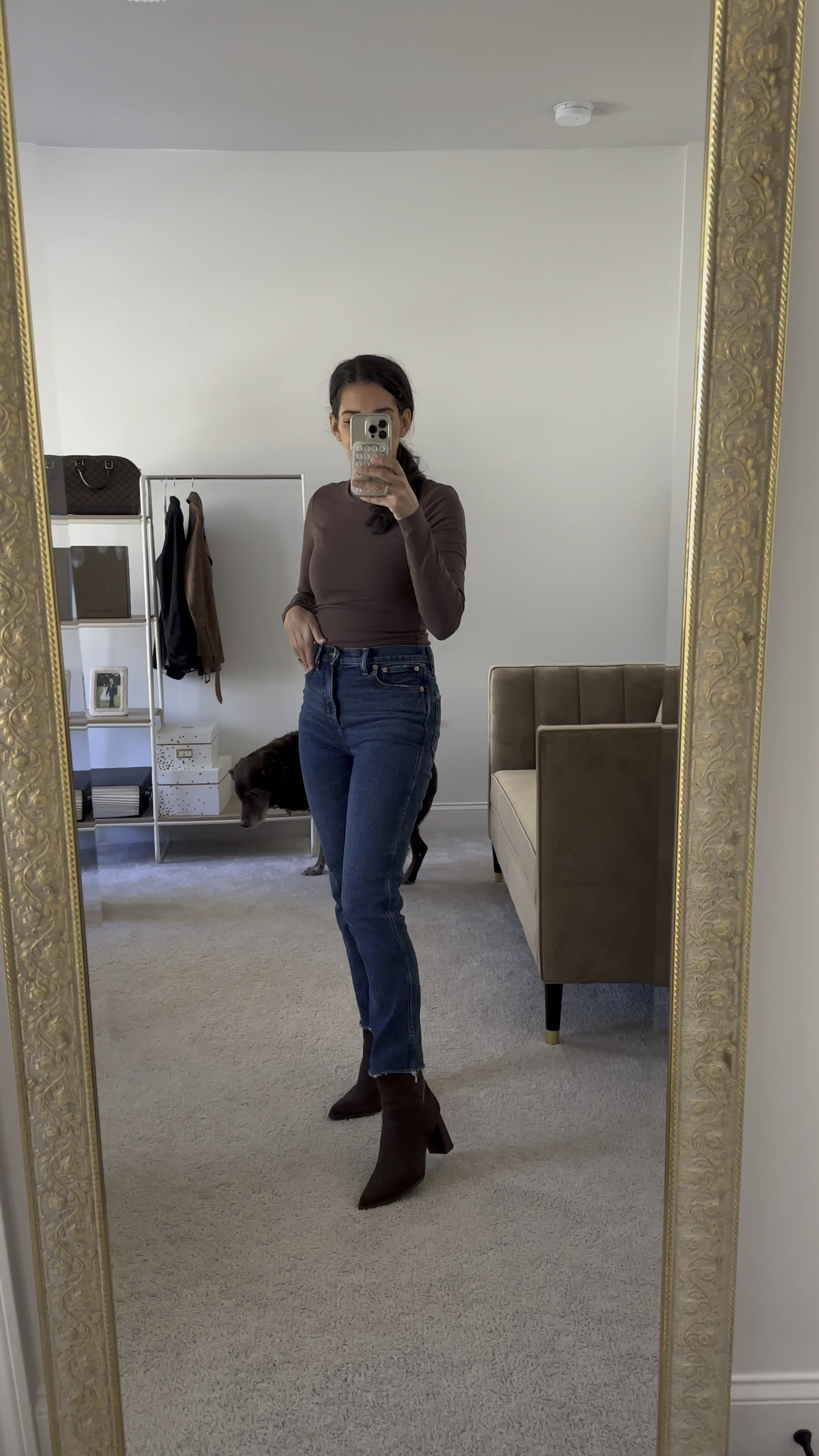 Nuuds dark brown body suit and dark jeans with chocolate brown ankle boots 

#LTKVideo #LTKfindsunder50 #LTKfindsunder100