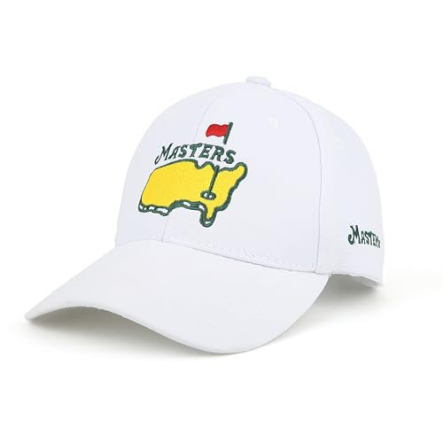 Master Golf hat White, Golf Tournament Cap, Master Merchandise Apparel Men Women, Caddy Ball Golf Cap Adjustable | Amazon (US)