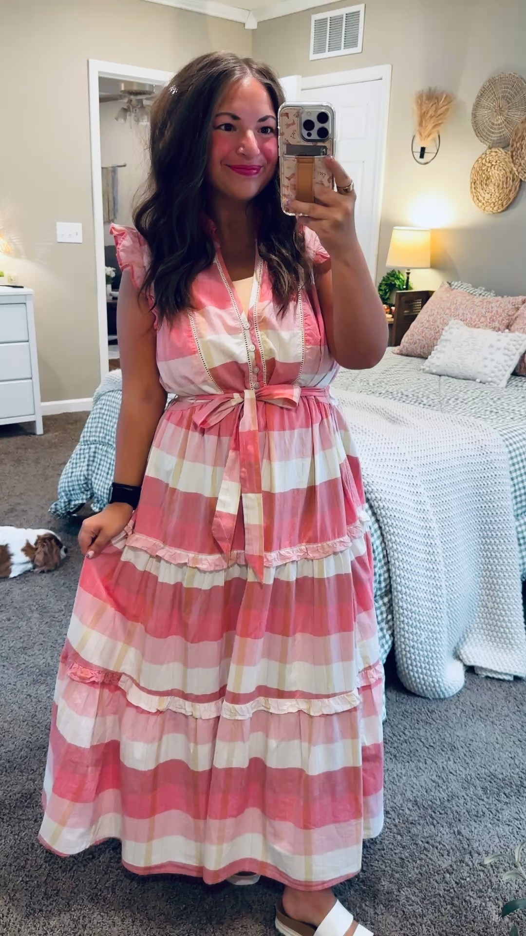 Target does it again! 💕 This dress is flattering in all the right places, lightweight, and such an easy summer outfit.

sandals: fit true to size // wearing a 5
dress: fits oversized // wearing a large 

 #LTKootd #LTKMidsize #LTKWorkwear