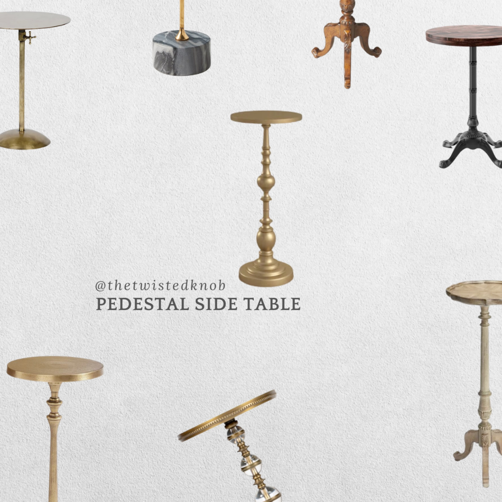 Here is a round up of some of my favorite pedestal end tables to accent your living space. 
#Butlersendtable #martinitable #accentendtable 

#LTKFind #LTKSale #LTKhome