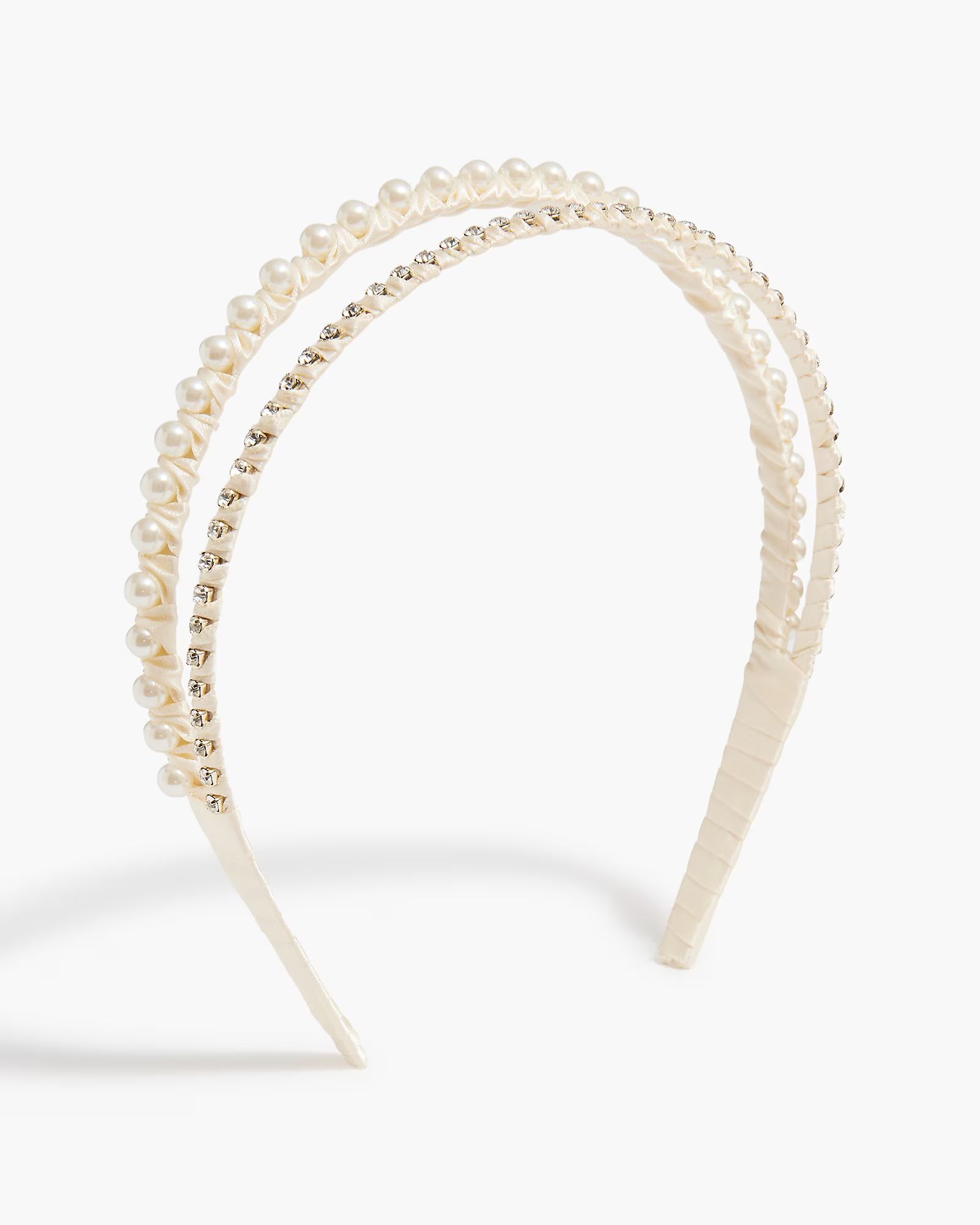 Pearl and crystal embellished headband | J.Crew Factory