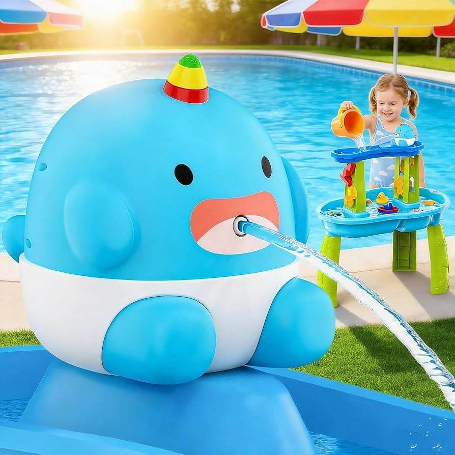 Water Table Pump Continuous Flow,Rechargeable Unicorn Toys Whale Pump,Battery Powered Water Pump ... | Amazon (US)