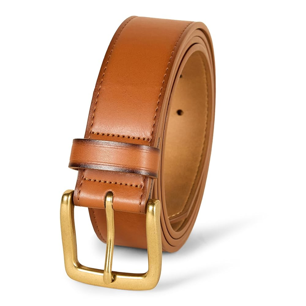 Amazon Essentials Men's Raw Edge Jeans Belt | Amazon (US)