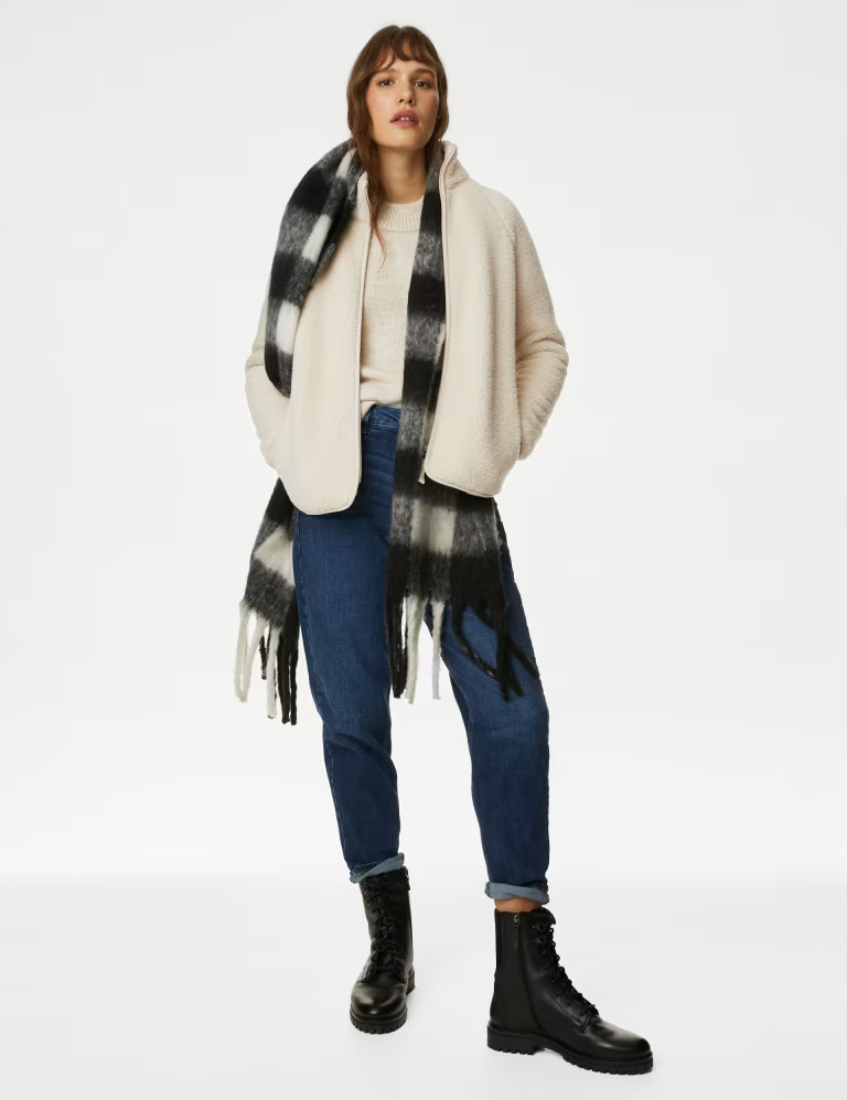 Borg Lightweight Funnel Neck Jacket | Marks & Spencer (UK)