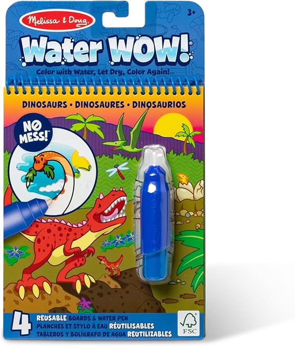 Melissa & Doug On The Go Water Wow! Mess Free Coloring Book, Reusable Water-Reveal Activity Pad, ... | Amazon (US)