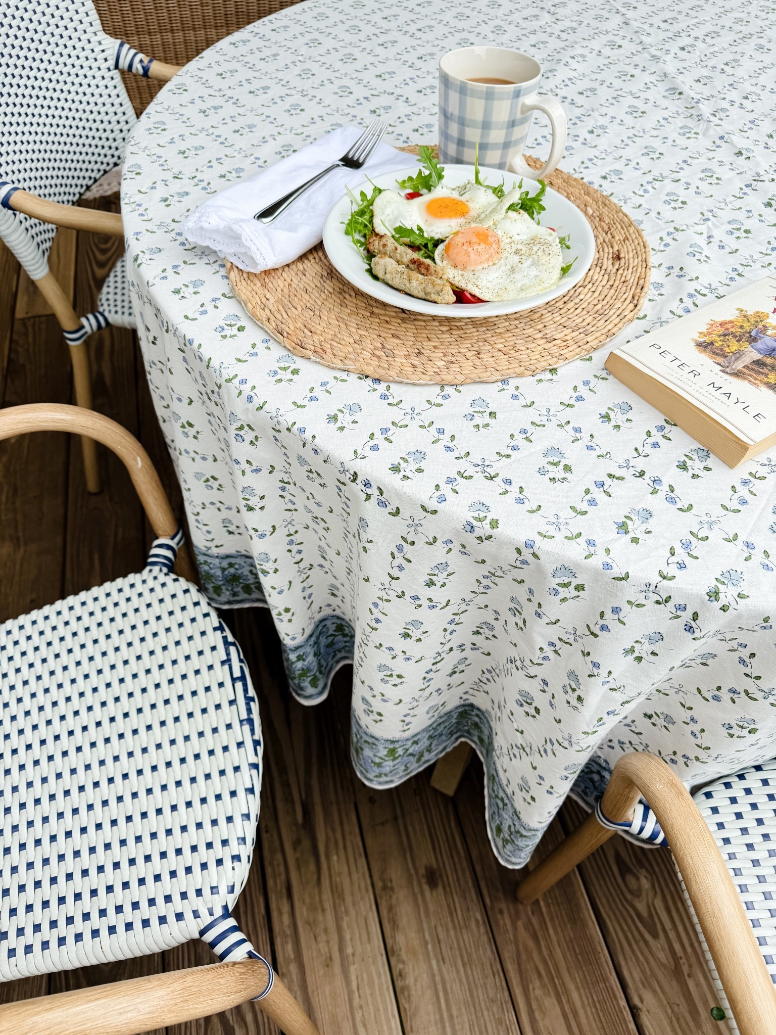 Outdoor tablecloth - outdoor dining - block print tablecloth - blue and white - Southern home - summer entertaining - summer home decor 

#LTKSummerEdit #LTKHome