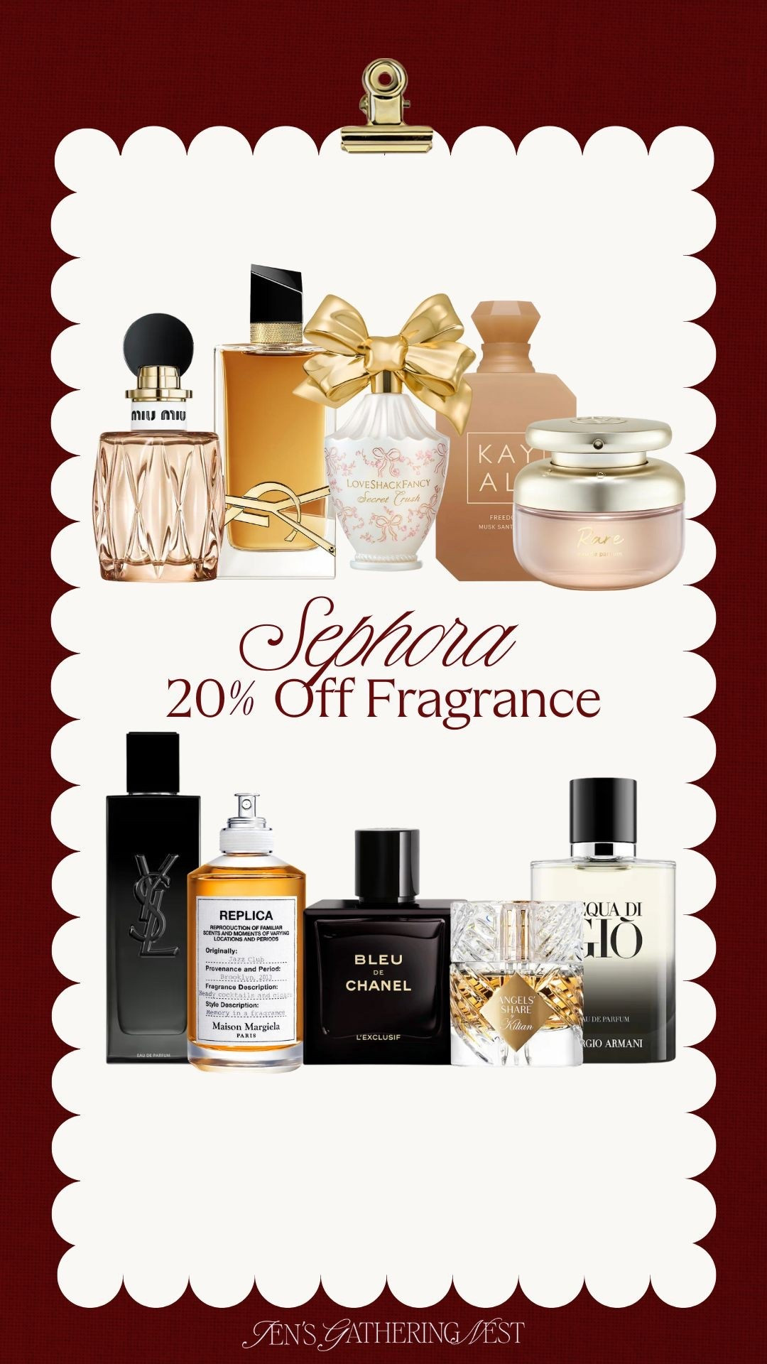 Sephora is having 20% off fragrance right now for men and women which is perfect timing for those last-minute gifts! ✨🤍

 #Sephora #SephoraSale #Fragrance #FragranceSaleHashtagLast-minuteGifts #GiftsForHim #GiftsForHer #HolidayGifting #ChristmasGiftGifts #SaleAlert

#LTKSaleAlert #LTKHoliday #LTKGiftGuide