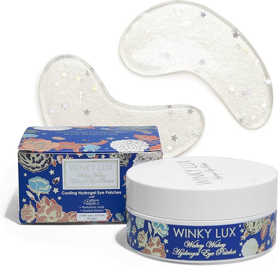 Winky Lux Wakey Wakey Hydrogel Eye Patches, Under Eye Patches, For Puffiness, Dark Circles, and B... | Amazon (US)