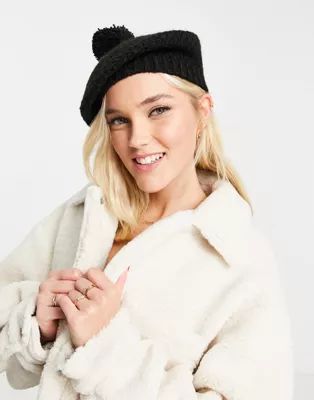 Monki Recycled knitted beret in black | ASOS (Global)